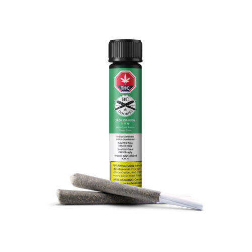 BC Doobies : JADE DRAGON PRE-ROLLS - 2 x 1g
