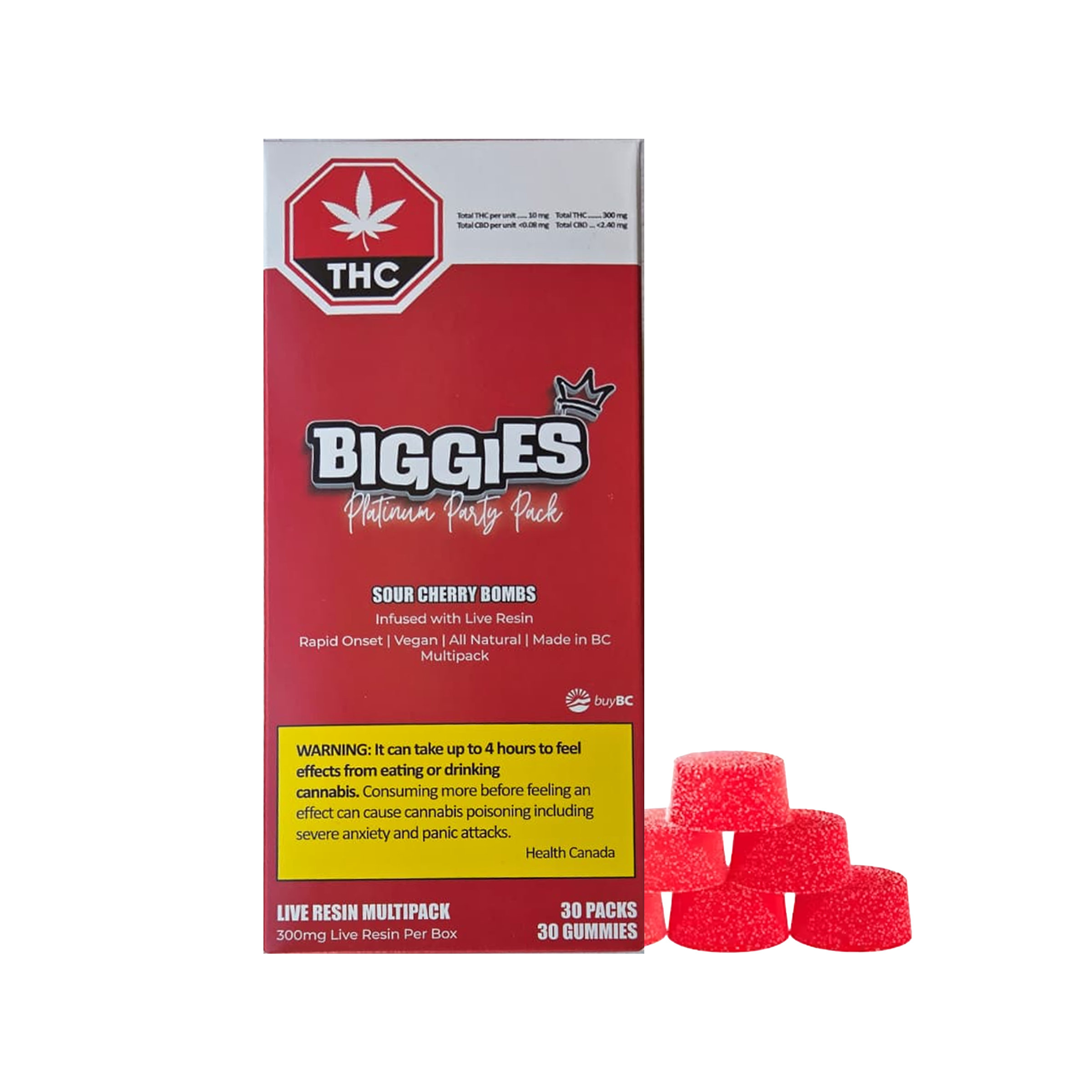 Biggies : SOUR CHERRY BOMBS LIVE RESIN CHEWS MULTI-PACK - 30 PACK 1 Biggies : SOUR CHERRY BOMBS LIVE RESIN CHEWS MULTI-PACK - 30 PACK