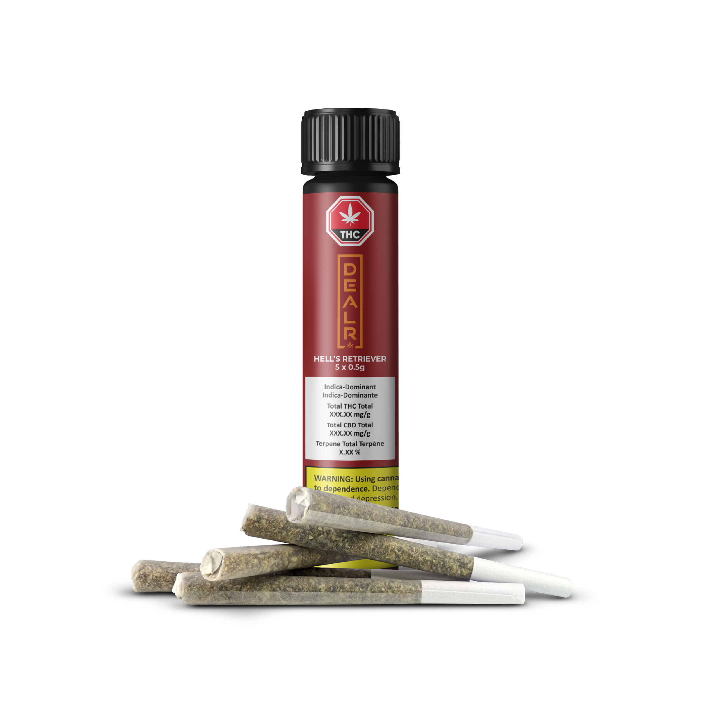 Dealr : HELL'S RETRIEVER PRE-ROLLS - 5 x 0.5g 1 Dealr : HELL'S RETRIEVER PRE-ROLLS - 5 x 0.5g