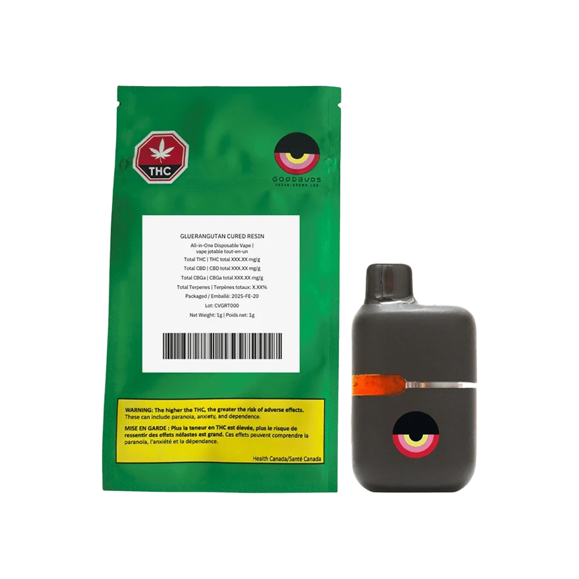 Good Buds : GLUERANGUTAN CURED RESIN ALL-IN-ONE VAPE - 1g 1 Good Buds : GLUERANGUTAN CURED RESIN ALL-IN-ONE VAPE - 1g