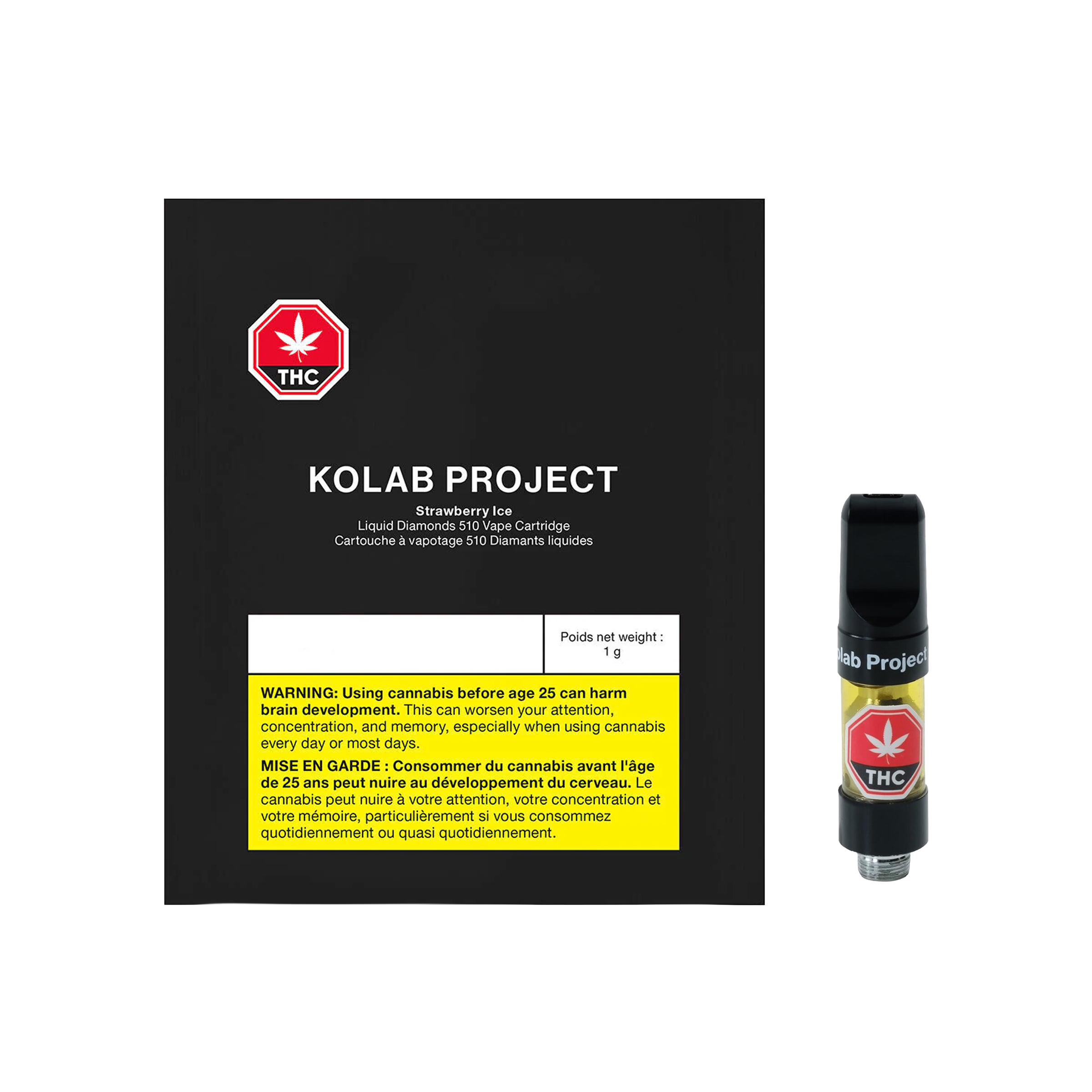 Kolab Project : STRAWBERRY ICE DIAMONDS 510 THREAD CARTRIDGE - 1g 1 Kolab Project : STRAWBERRY ICE DIAMONDS 510 THREAD CARTRIDGE - 1g