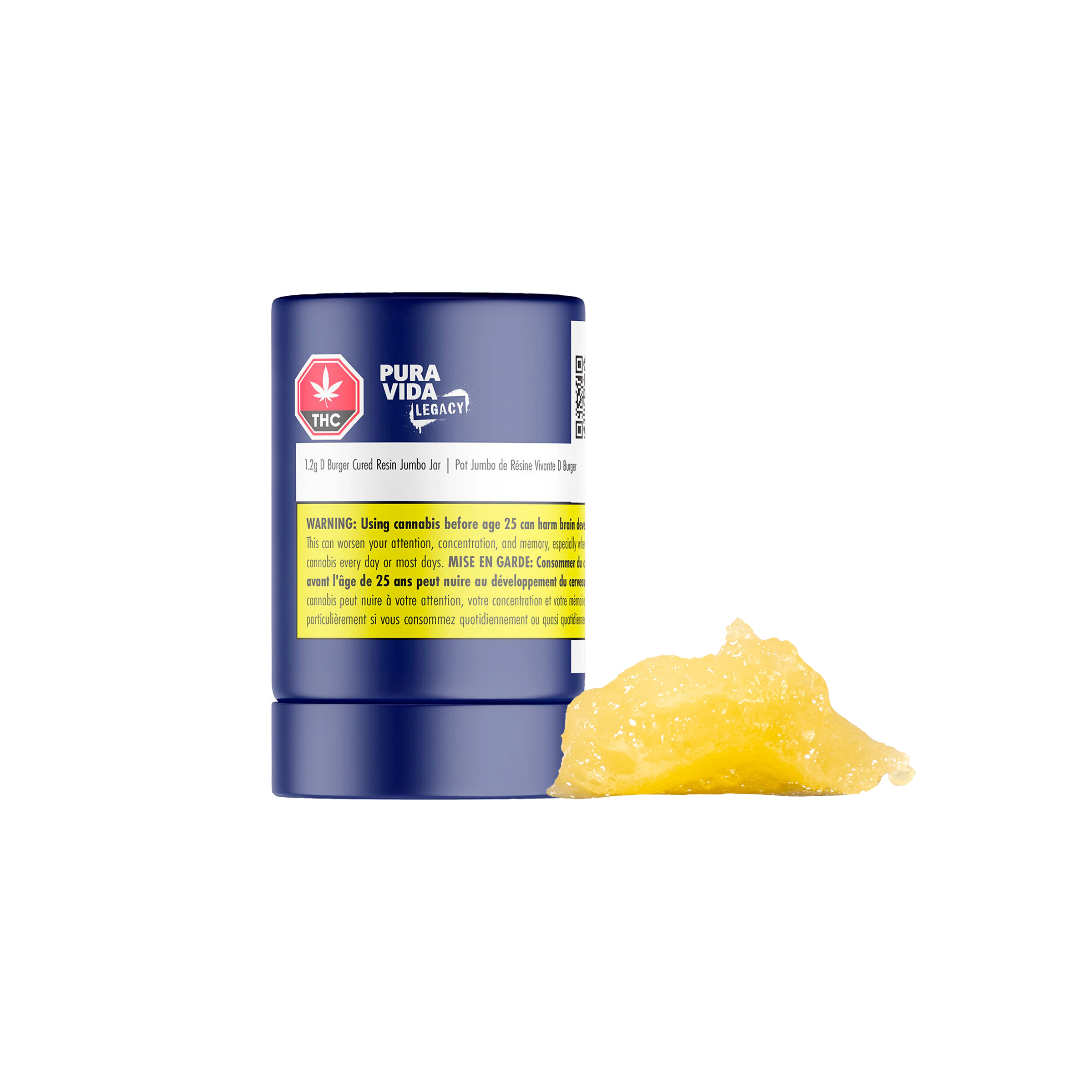 Pura Vida : D BURGER CURED RESIN JUMBO JAR - 1.2g 1 Pura Vida : D BURGER CURED RESIN JUMBO JAR - 1.2g