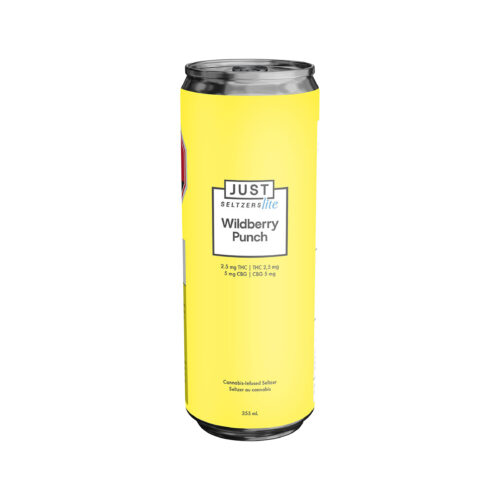 Just Seltzers Lite : WILDBERRY PUNCH 2.5 THC + 5 CBG SELTZER