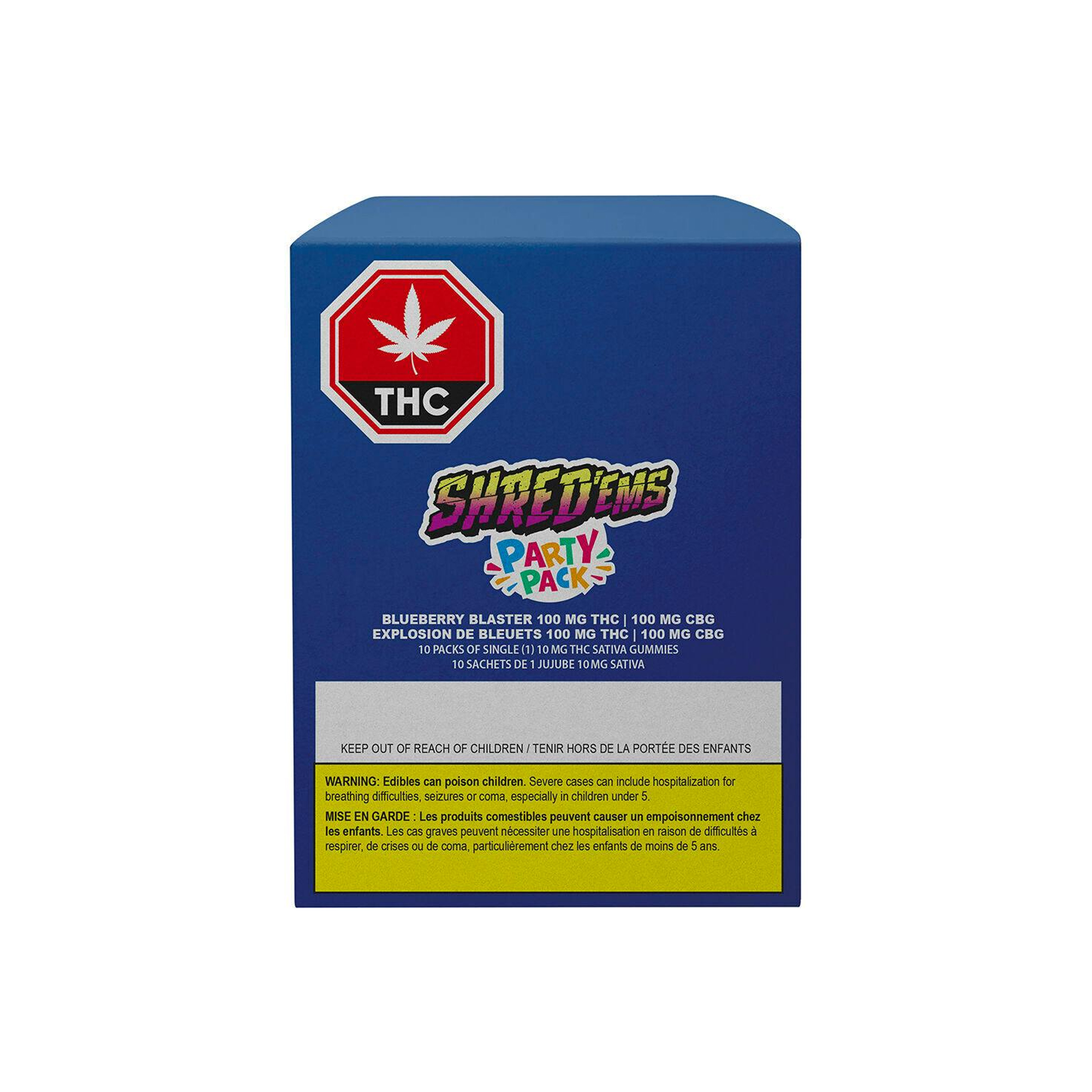 Shred : BLUEBERRY BLASTER PARTY PACK THC:CBG GUMMIES - 10 PACK 1 Shred : BLUEBERRY BLASTER PARTY PACK THC:CBG GUMMIES - 10 PACK