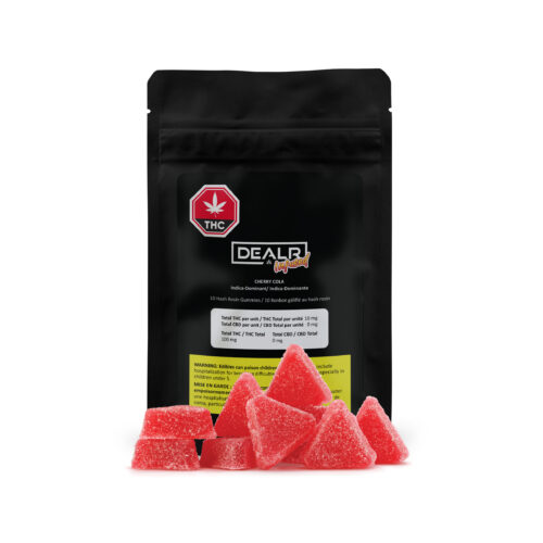 New Products 2 Dealr : CHERRY COLA HASH ROSIN GUMMIES 10 X 10MG