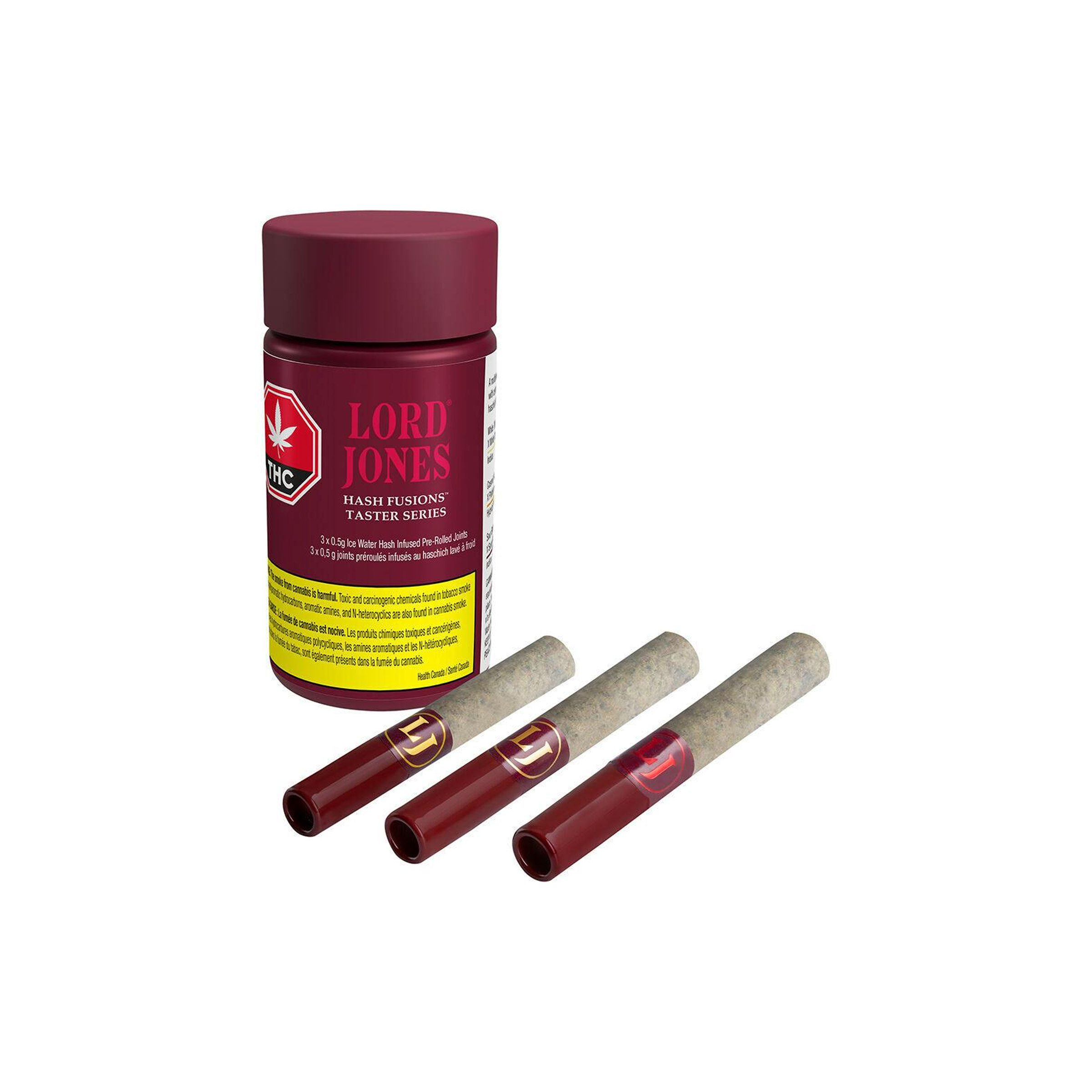 Lord Jones : HASH FUSIONS TASTER SERIES INFUSED PRE-ROLLS - 3 x 0.5g 1 Lord Jones : HASH FUSIONS TASTER SERIES INFUSED PRE-ROLLS - 3 x 0.5g